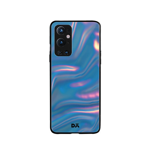 

DailyObjects Blue Holo Satin Glass Case Cover For OnePlus 9 Pro