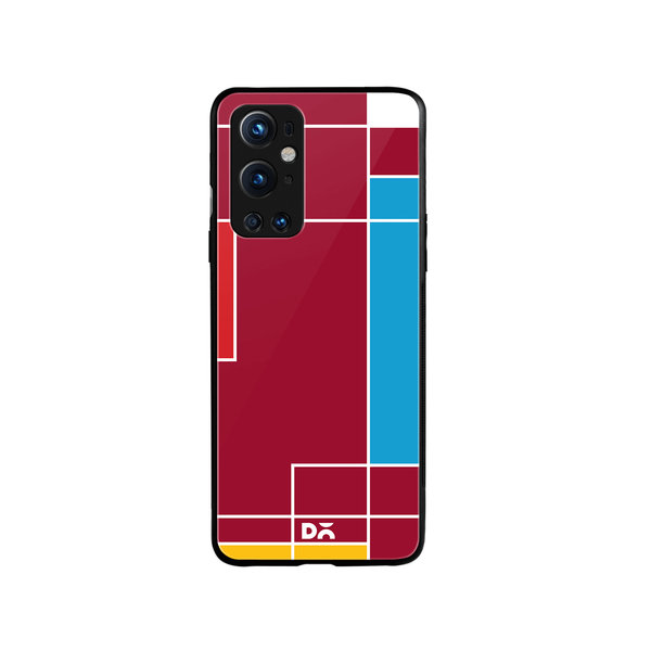 

DailyObjects Brick Red Blocks Glass Case Cover For OnePlus 9 Pro