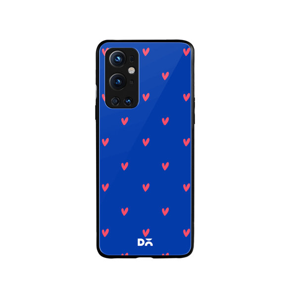 

DailyObjects Bundle Heart Blue Glass Case Cover For OnePlus 9 Pro