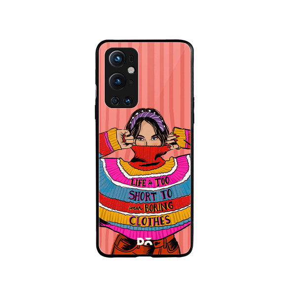 

DailyObjects Colourblock Jumper Glass Case Cover For OnePlus 9 Pro
