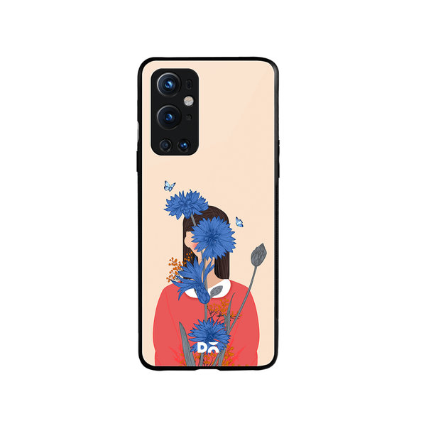 

DailyObjects Cornflower Blue Blooms Glass Case Cover For OnePlus 9 Pro