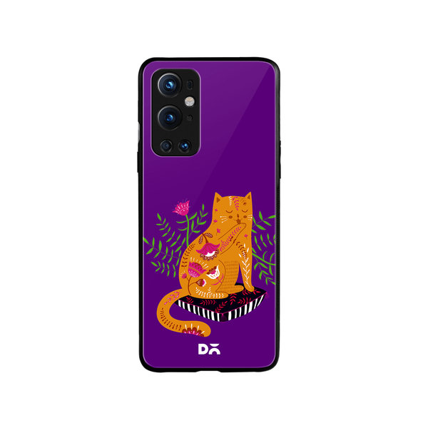 

DailyObjects Happy Kitty Glass Case Cover For OnePlus 9 Pro