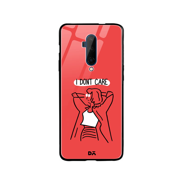 

DailyObjects I Don't Care Glass Case Cover For OnePlus 7T Pro