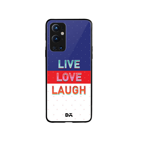 

DailyObjects Live Love Laugh Tricolour Glass Case Cover For OnePlus 9 Pro