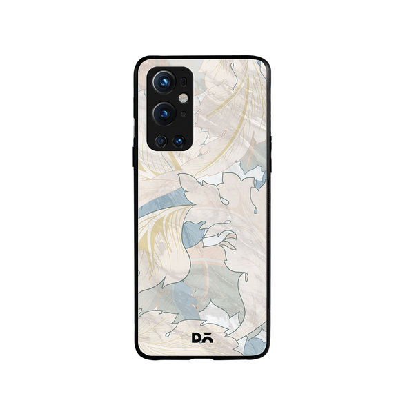 

DailyObjects Marble Leaves Glass Case Cover For OnePlus 9 Pro