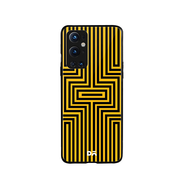 

DailyObjects Maze Ochre Glass Case Cover For OnePlus 9 Pro