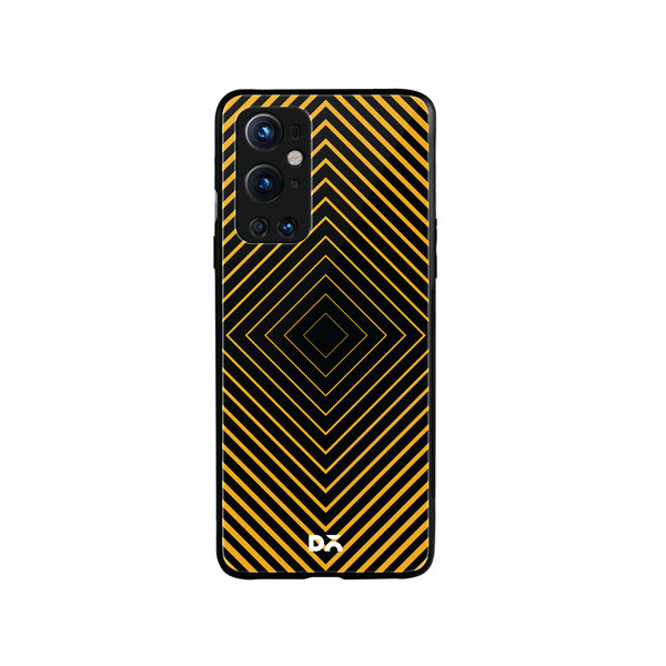 

DailyObjects Rhombus Ochre Glass Case Cover For OnePlus 9 Pro