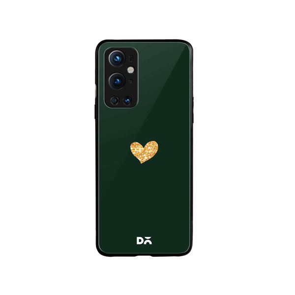 

DailyObjects Sparkle Heart Bottle Green Glass Case Cover For OnePlus 9 Pro