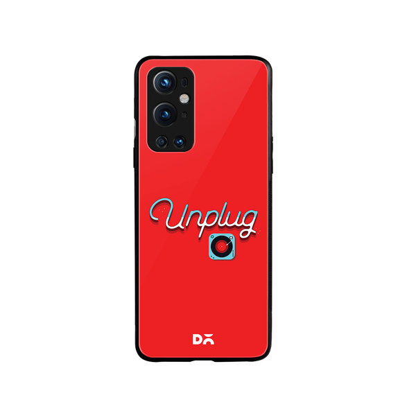 

DailyObjects Unplug Tunes Red Glass Case Cover For OnePlus 9 Pro