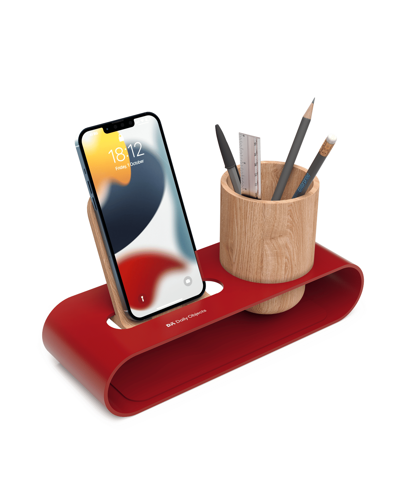 Cirque Phone and Pen Stand - Red