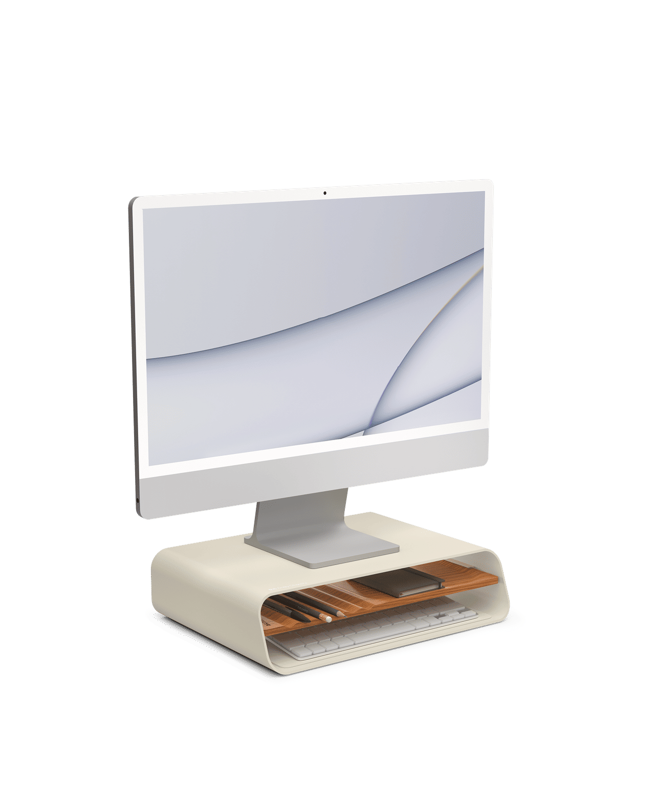 Mesa Monitor Stand - Ivory