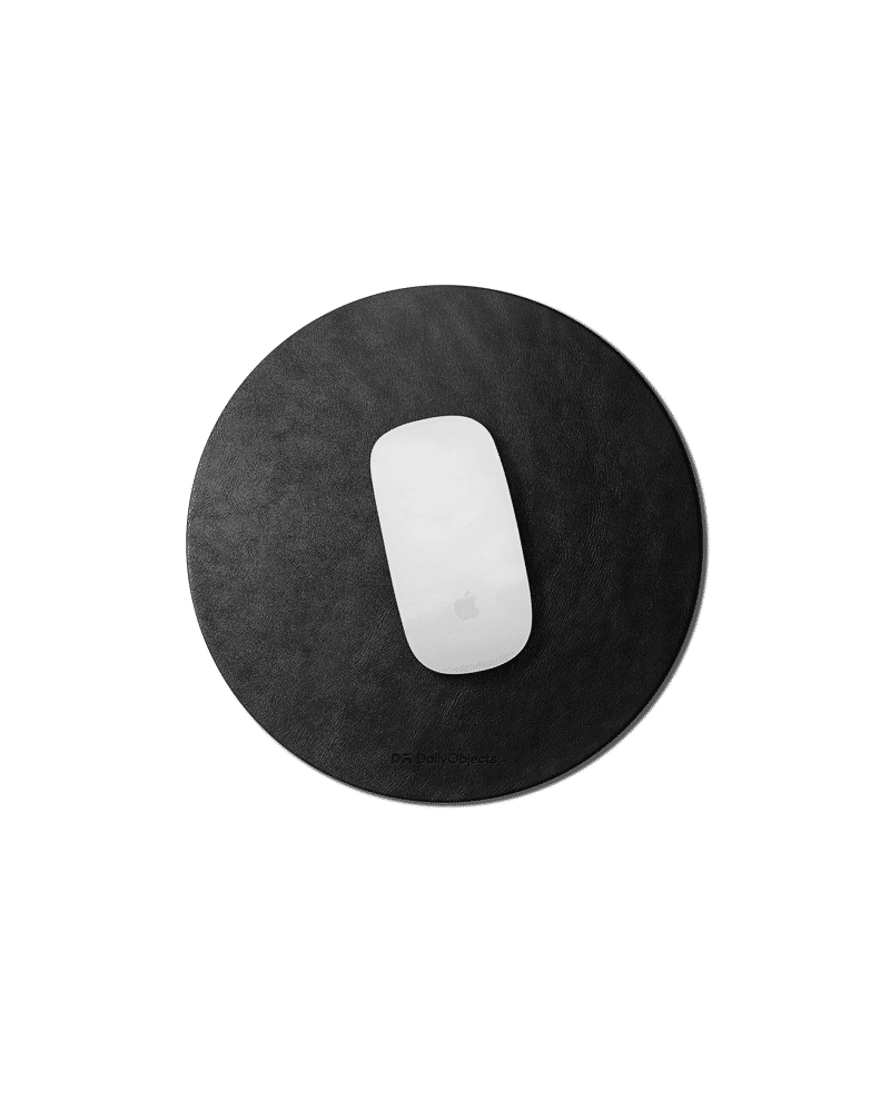 Orb Vegan Leather Mouse Pad (Black)