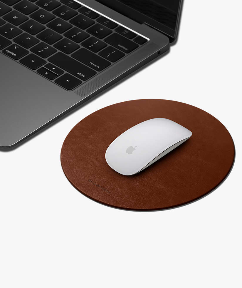 Orb Vegan Leather Mouse Pad (Tan) Buy At DailyObjects