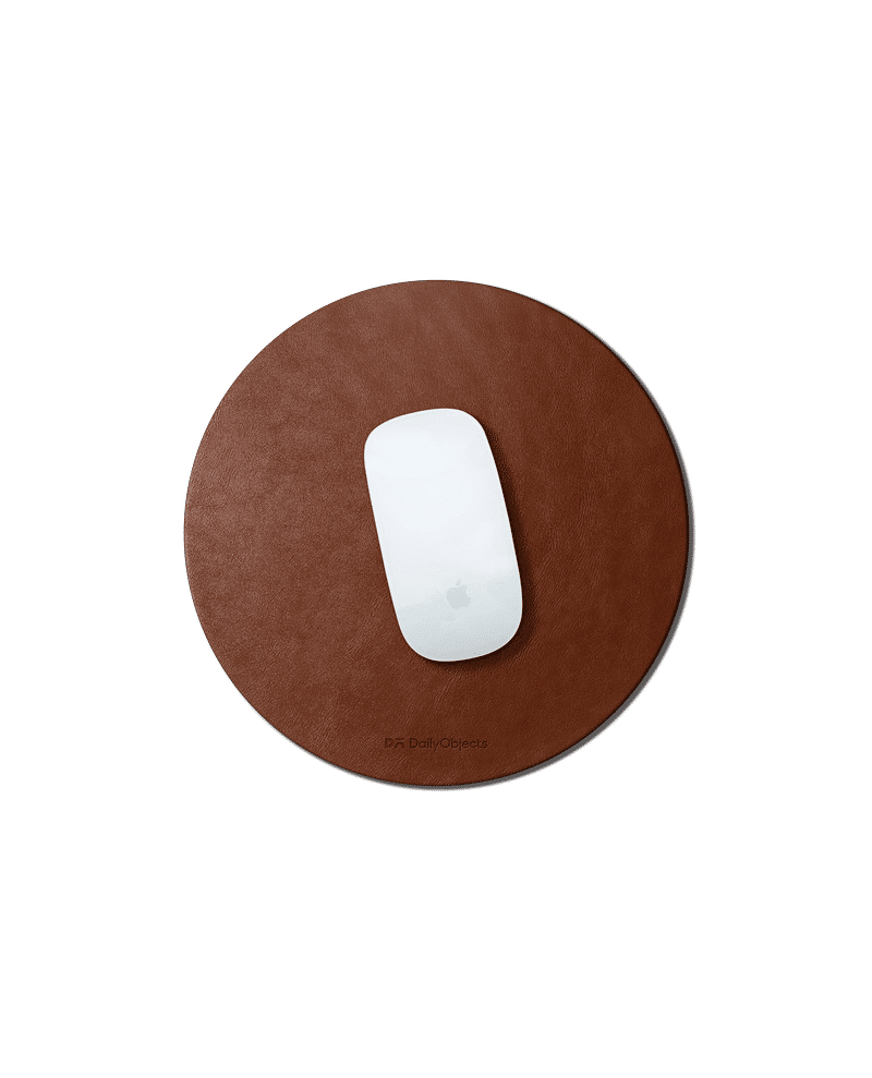 Orb Vegan Leather Mouse Pad (Tan)