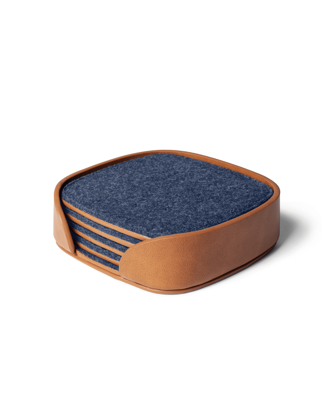 Squircle Felt Coaster Set (Blue)