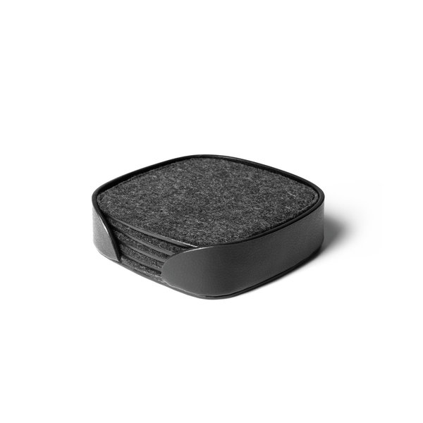 

Squircle Felt Coaster Set (Grey)