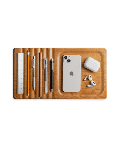 Striate Wooden Tray