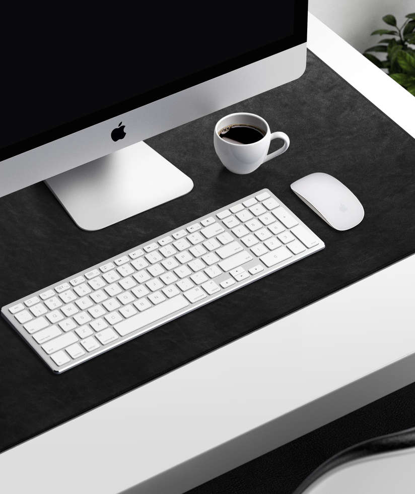 Turf Vegan Leather Desk Mat (Black) Buy At DailyObjects