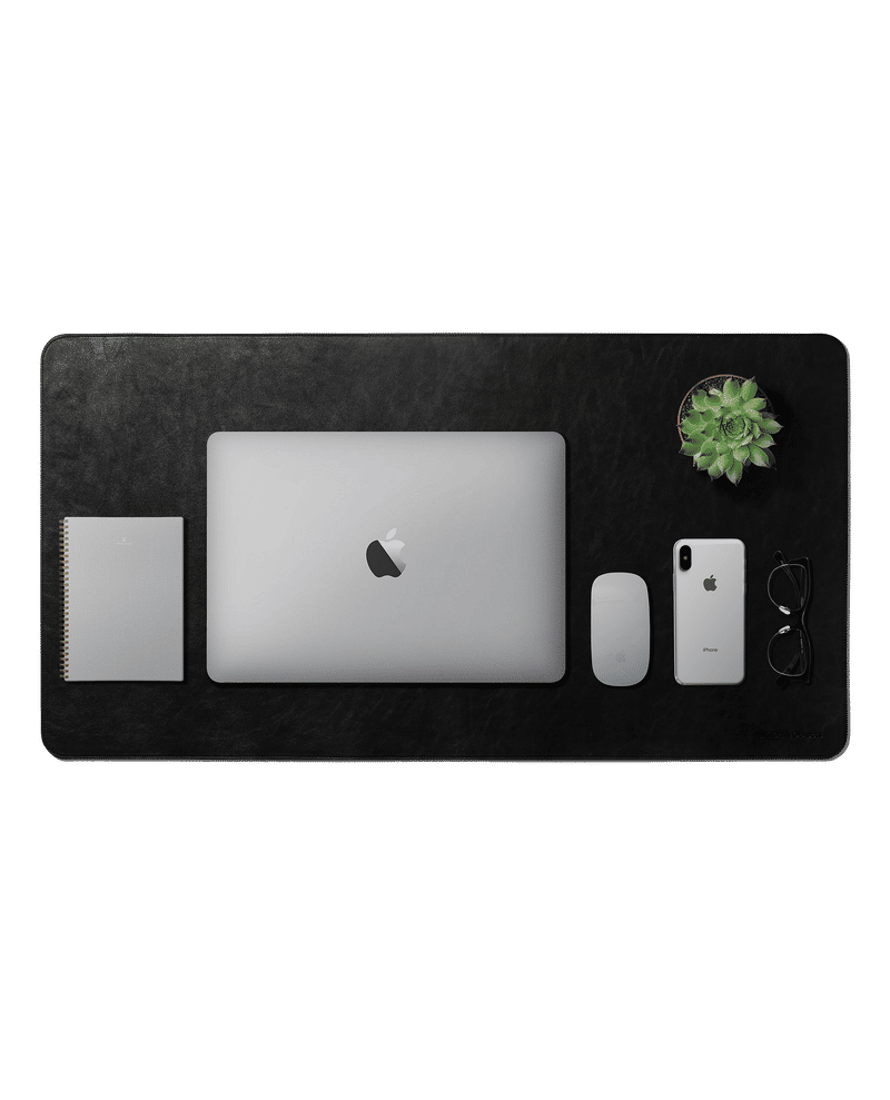 Turf Vegan Leather Desk Mat (Black)