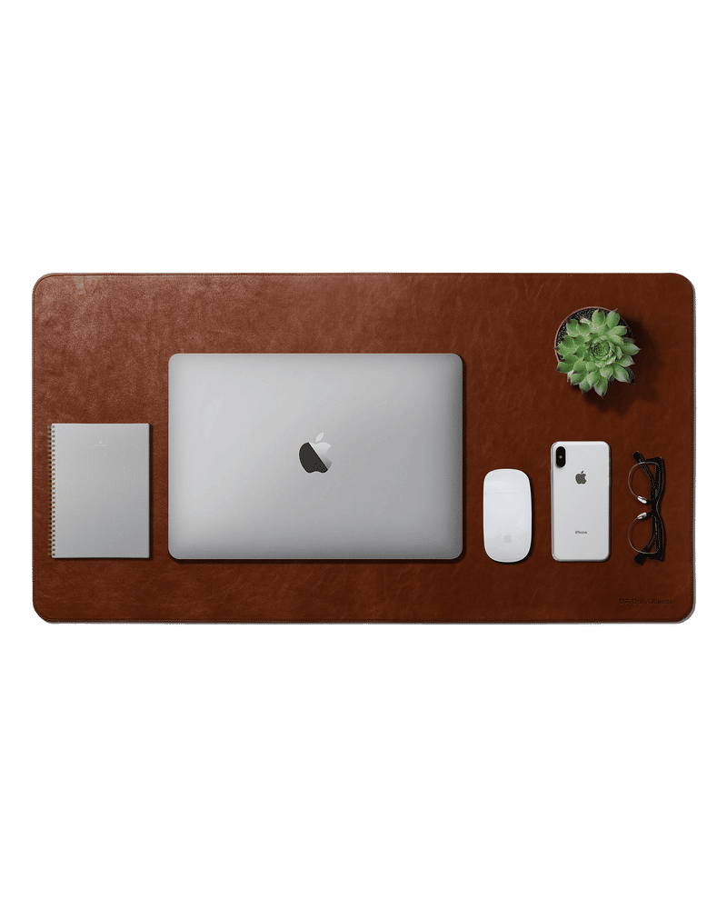 Turf Vegan Leather Desk Mat (Tan)