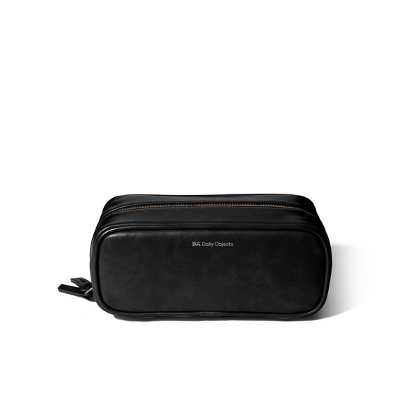 

Black Vegan Leather Voyager Dopp Kit