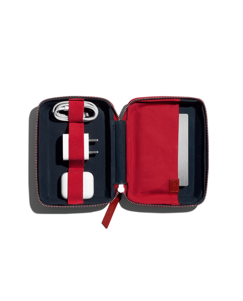 Marshal Mini Tech Kit Organiser - Leatherite - Red