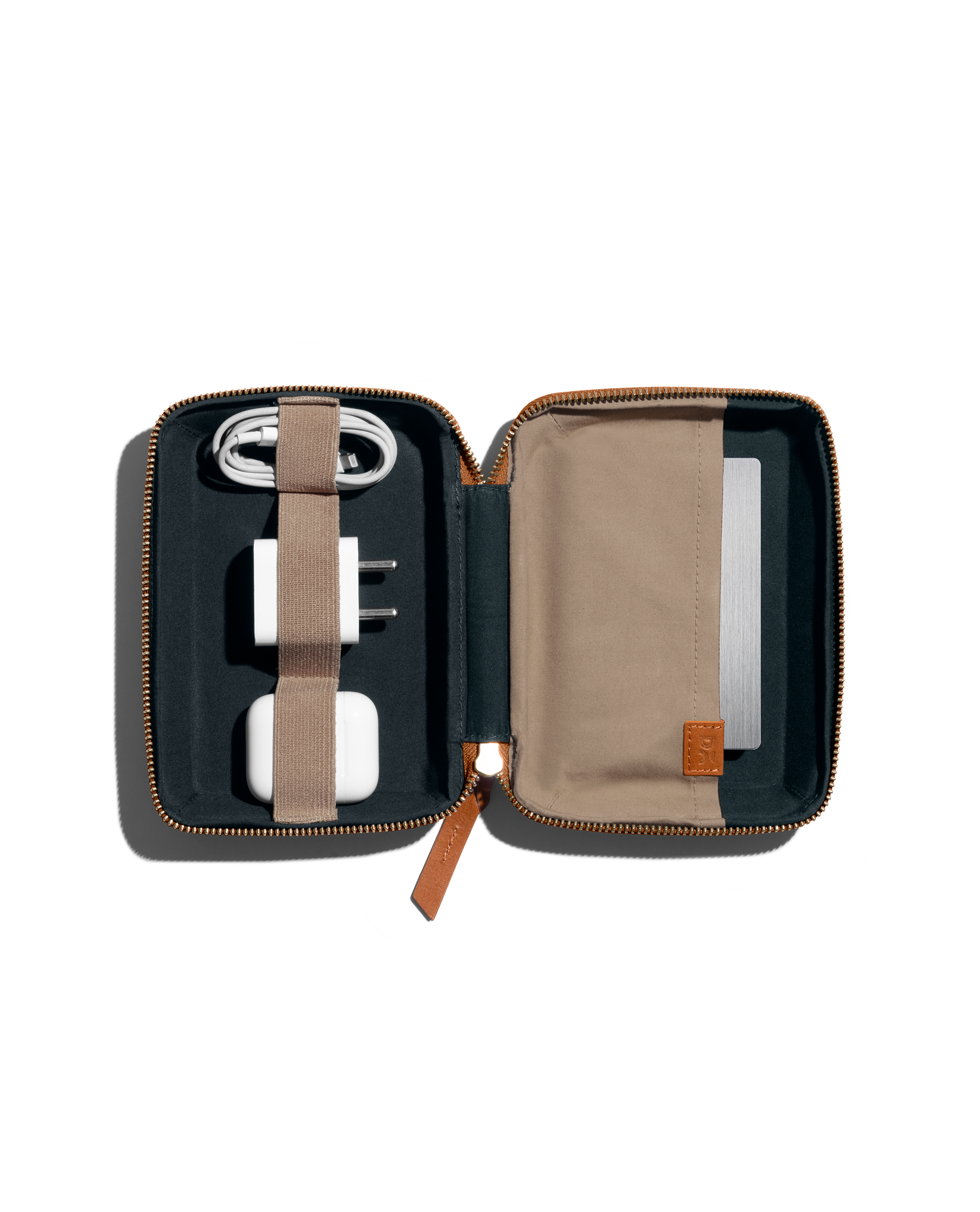 Marshal Mini Tech Kit Organiser - Leatherite - Tan