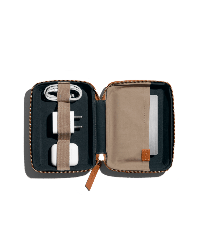 Marshal Mini Tech Kit Organiser - Leatherite - Tan