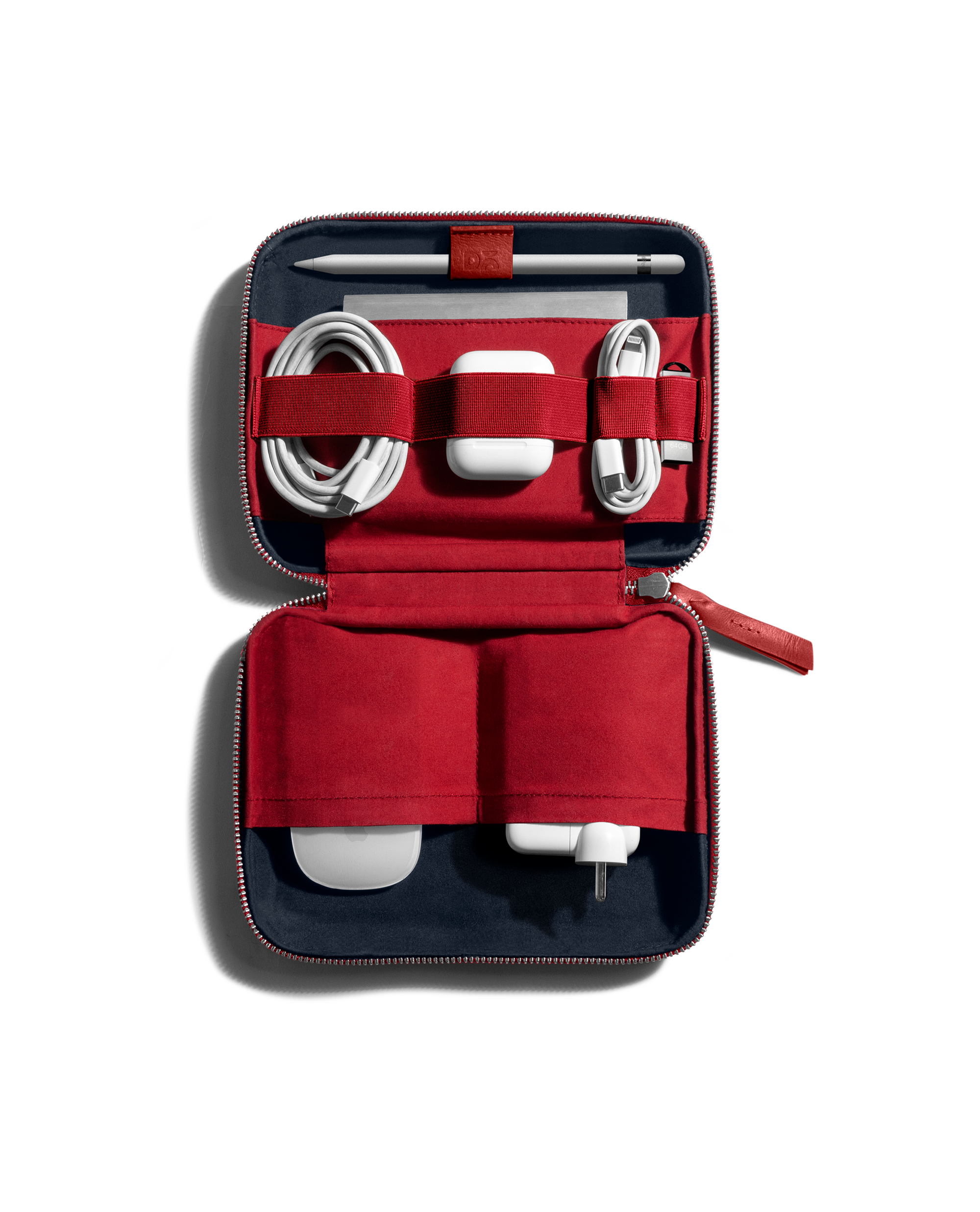 Marshal Tech Kit Organiser - Leatherite - Red