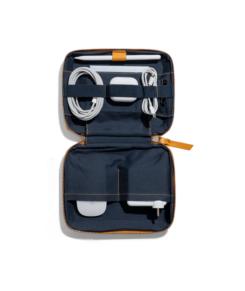 Marshal Tech Kit Organiser Leatherite Mustard