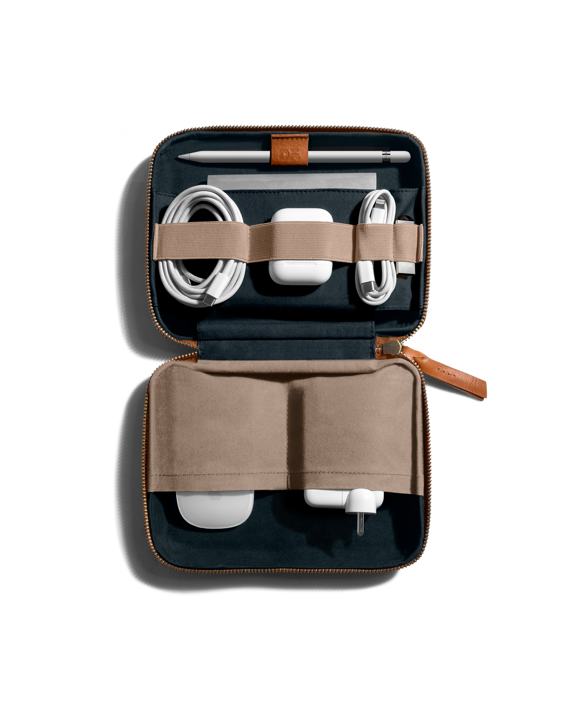 Marshal Tech Kit Organiser - Leatherite - Tan
