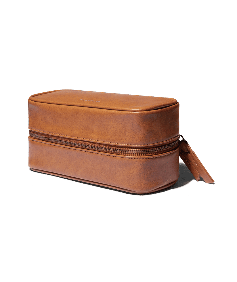 Leather Toiletry Bag for Men  Dopp Kit / Travel Pack - Main