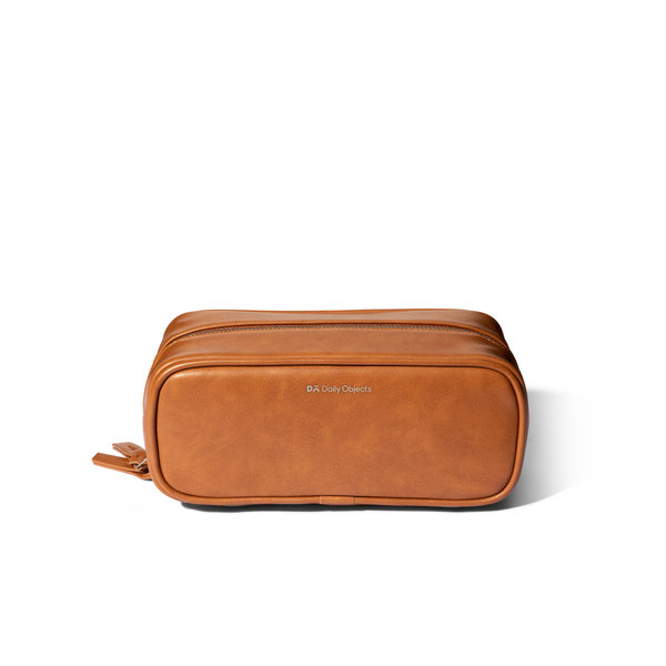 

Tan Vegan Leather Voyager Dopp Kit