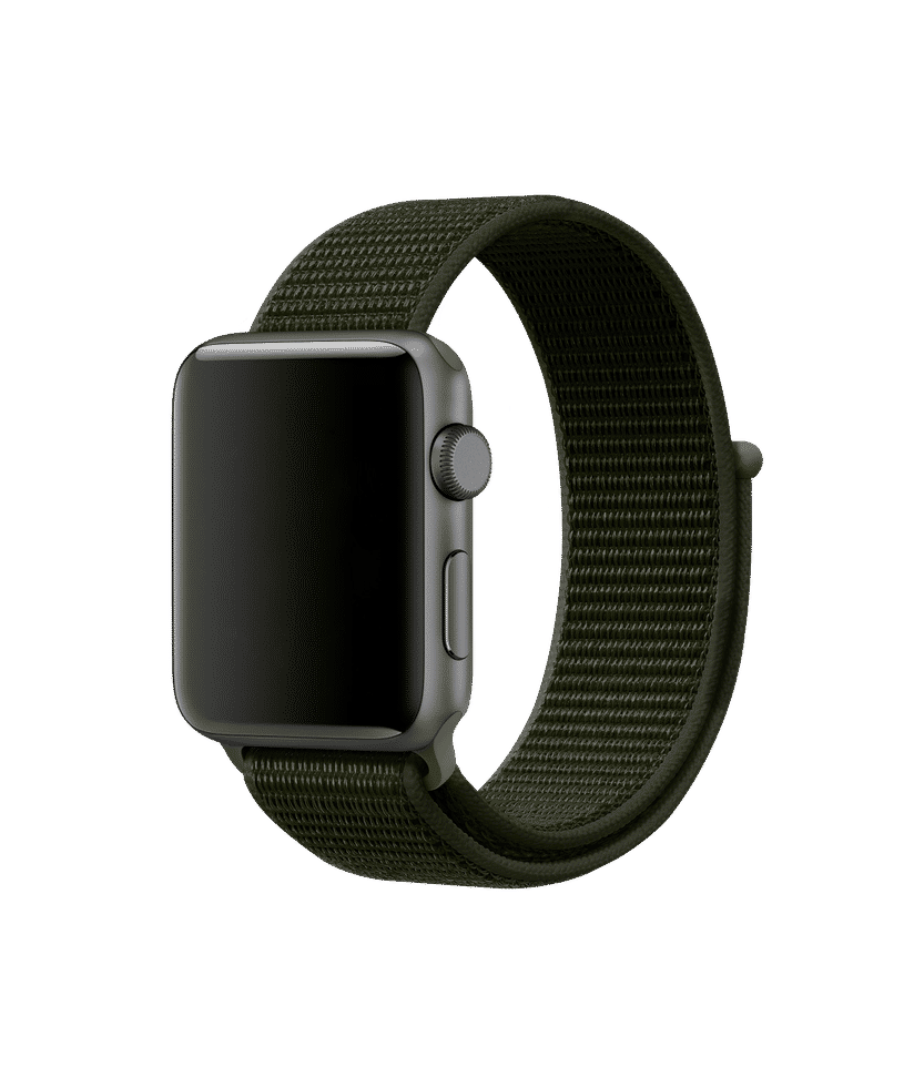 Green nylon apple watch band store