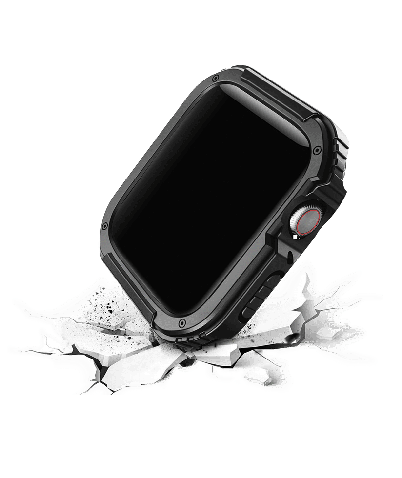 Black Athletic Fit Apple Watch Series Case with Screen Protector 44mm Buy At DailyObjects