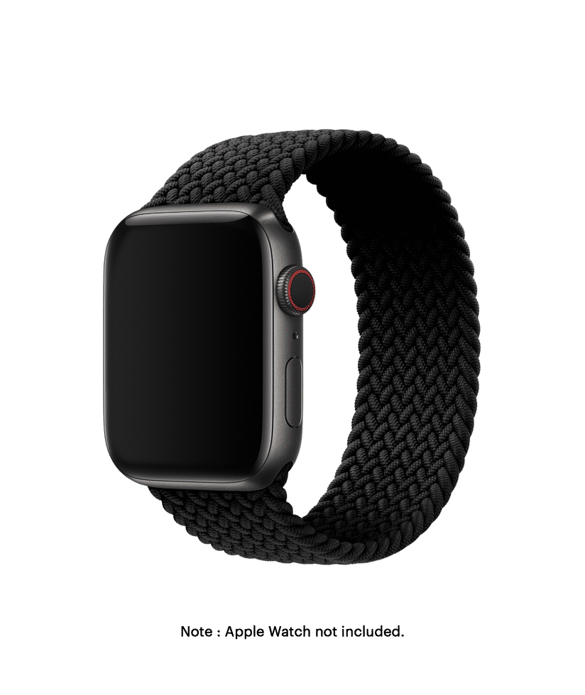 Black Braided Solo Loop Apple WatchBand 38 40mm Buy At DailyObjects
