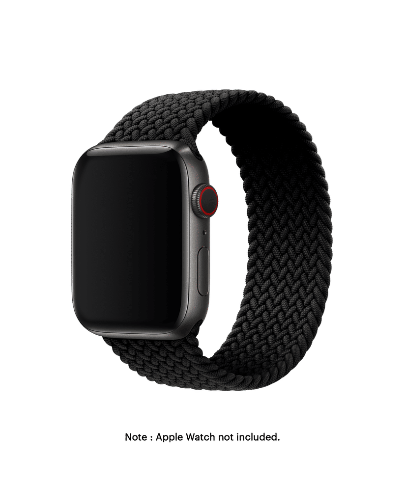 Black Braided Solo Loop Apple WatchBand (42/44mm) Buy At DailyObjects