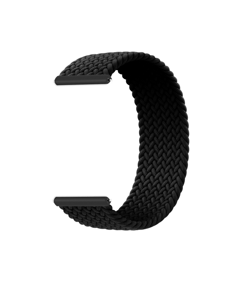 Black Braided Solo Loop Universal WatchBand (20mm) Buy At DailyObjects