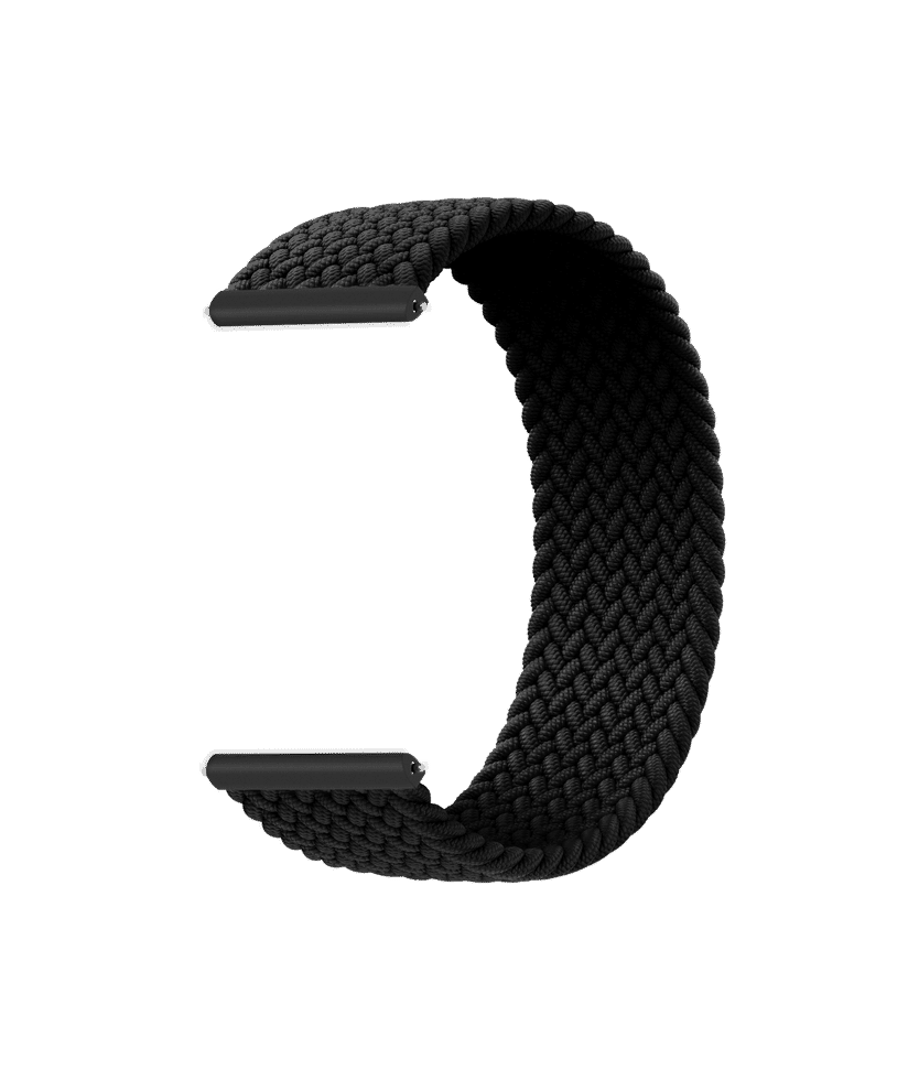Black Braided Solo Loop Universal WatchBand 22mm Buy At DailyObjects
