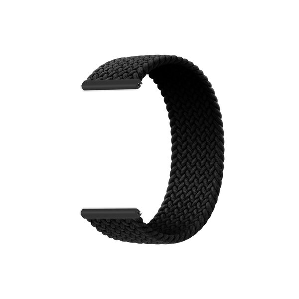 

Black Braided Solo Loop WatchBand for Samsung/OnePlus/Fitbit Smartwatches (22mm)