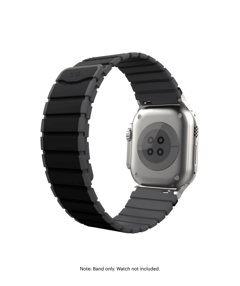 Black-Charcoal Rim Snap On Apple Watchband (42/44/45/49mm) Buy At