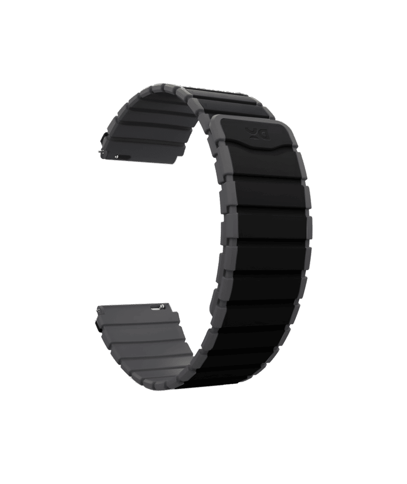 Black Charcoal Rim Snap On Universal WatchBand for Samsung OnePlus Fitbit Smartwatches 20mm Buy At DailyObjects