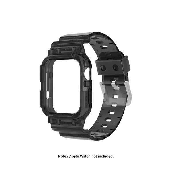 

Black Clear 2.0 Apple WatchBand with Protective Bumper Case (38/40mm)