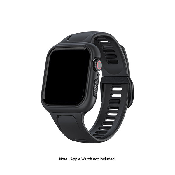 

Black Dual Lock Apple WatchBand with Protective Bumper Case (40mm)