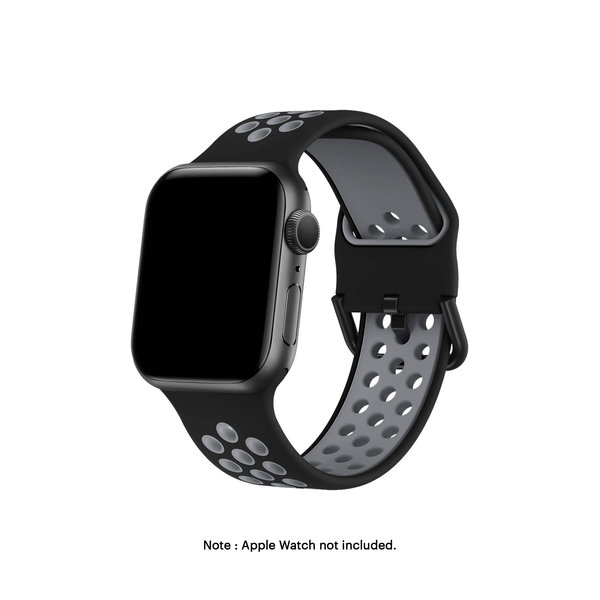 

Black-Gray Sports Silicone Apple WatchBand (42/44/45/49mm)
