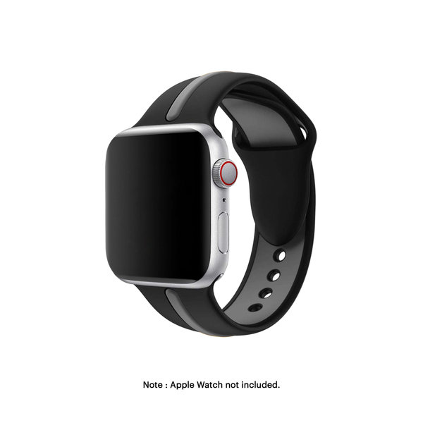 

Black-Gray Two Tone Silicone Apple WatchBand (42/44/45/49mm)