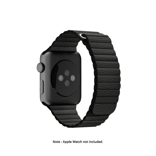 

Black Leather Loop Apple WatchBand (42/44/45/49mm)