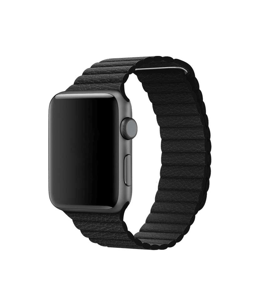 Black Leather Loop Apple WatchBand 42 44mm Buy At DailyObjects