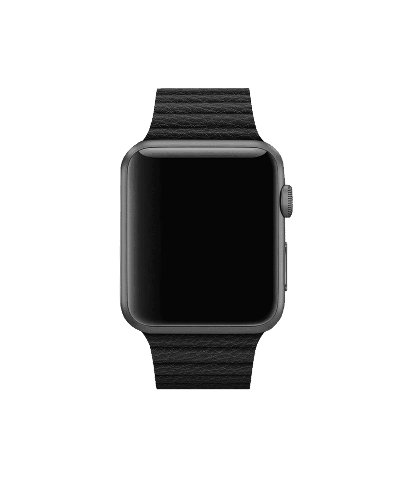 Apple watch hotsell black leather loop