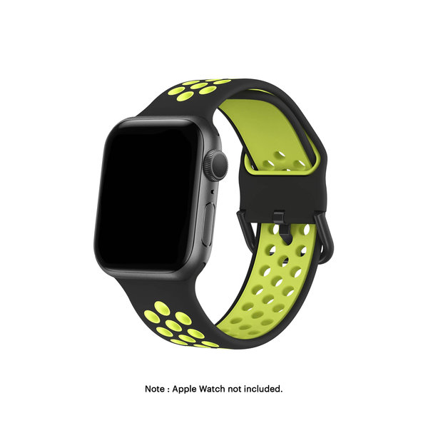

Black-Lime Sports Silicone Apple WatchBand (38/40/41mm)